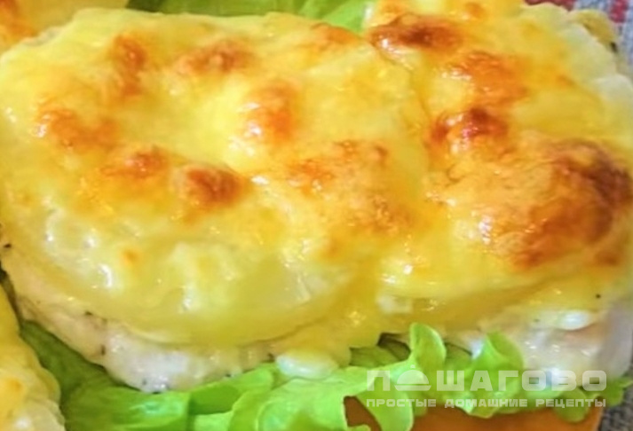 Отбивная с ананасом