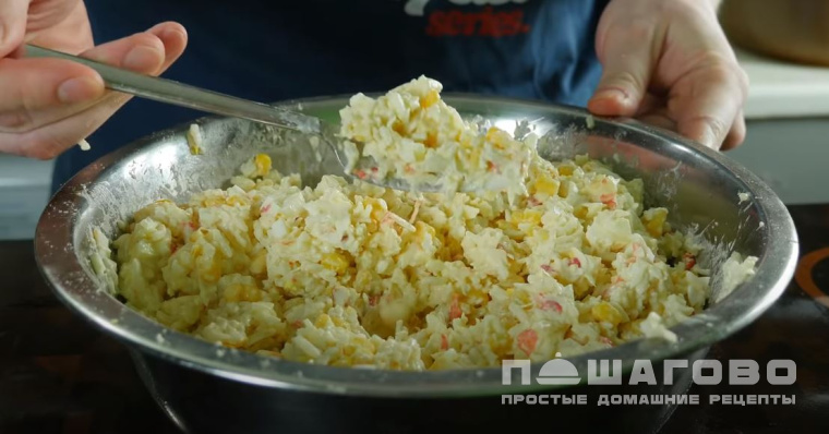 Салат с крабами