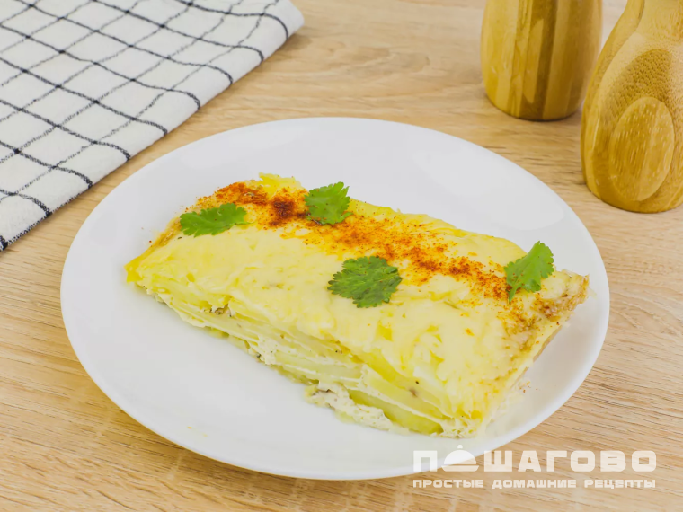 Картофельная запеканка в микроволновке