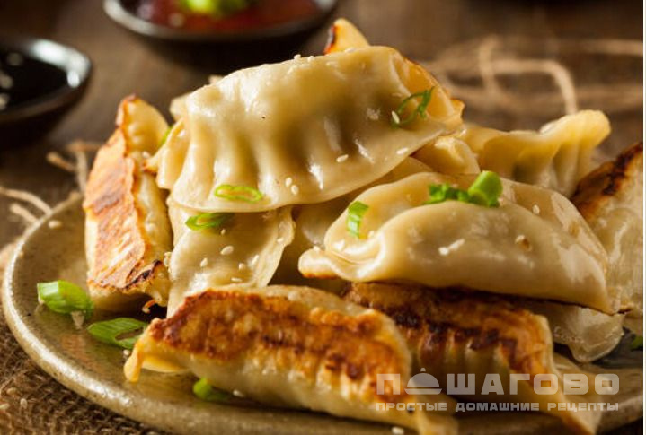 Японские пельмени гедза (Геза) с мясным фаршем