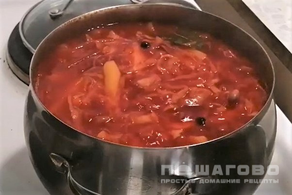 Борщ вегетарианский с фасолью