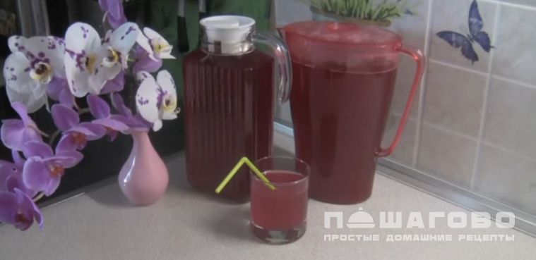 Простой компот из ревеня