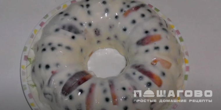 Сметанное желе на молоке