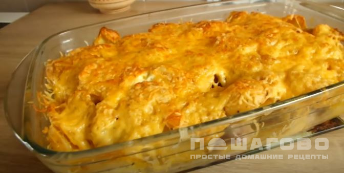 Картофельная запеканка с курицей и сыром