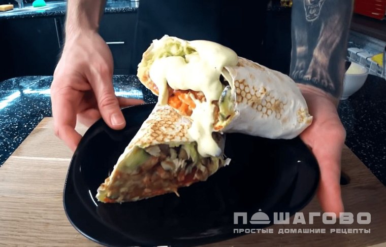 Сочная шаурма в домашних условиях из лаваша