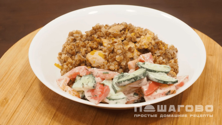 Гречка по-купечески в мультиварке с курицей
