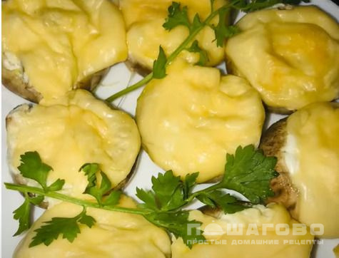 Нежные шампиньоны с сыром в микроволновке
