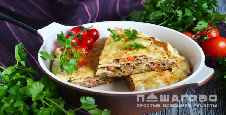 Лазанья на сковороде