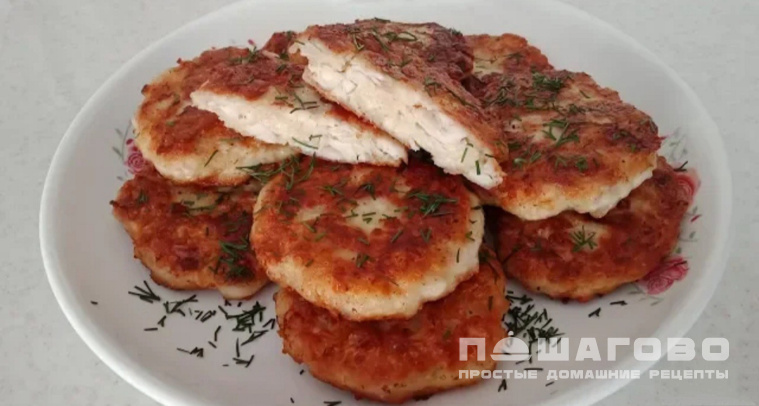 Рубленый шницель из курицы