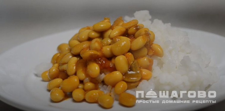 Каша из бобов сои