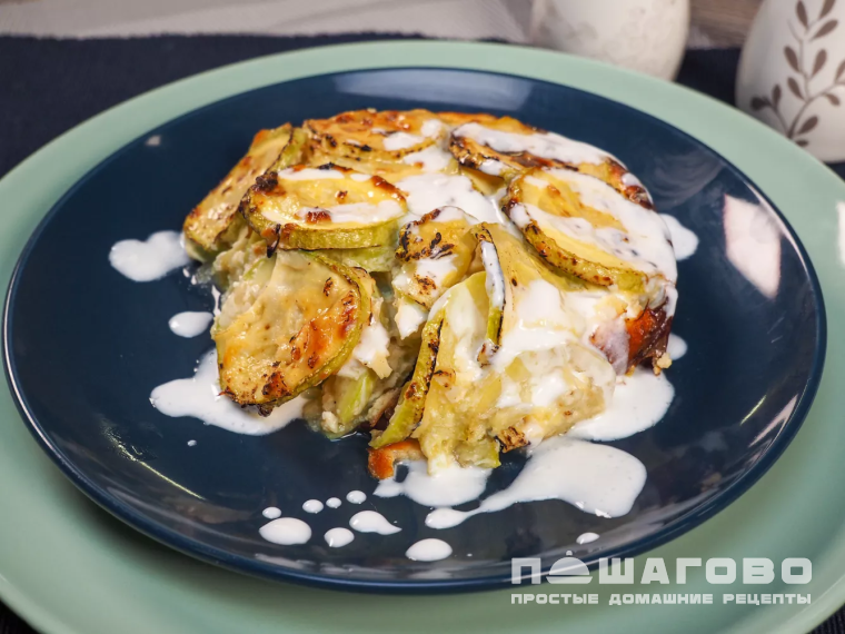 Запеканка из кабачков с плавленным сыром