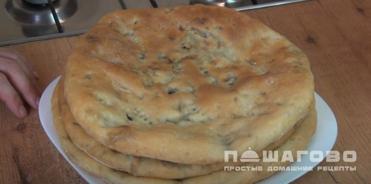 Осетинский пирог с грибами и картошкой
