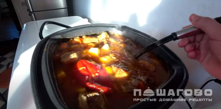 Суп из говяжьих ребрышек