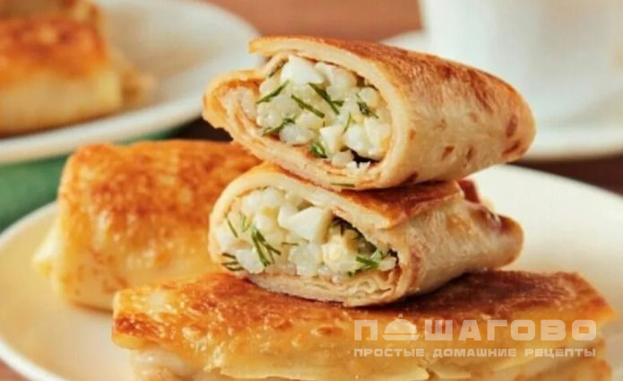 Начинка для блинов с яйцом и зеленым луком