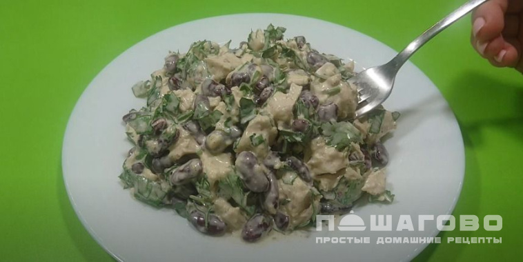 Салат Наполи с фасолью