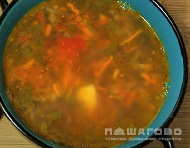Суп с фасолью консервированной и курицей