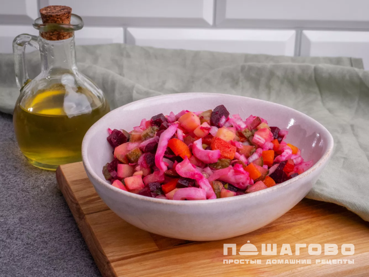 Винегрет с кальмаром