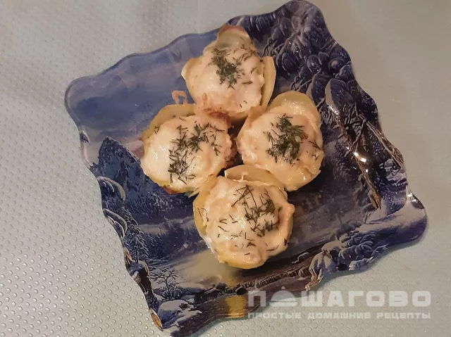 Мини-запеканки из кабачков и курицы