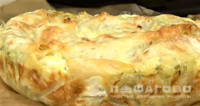 Пирог из лаваша с сыром в духовке