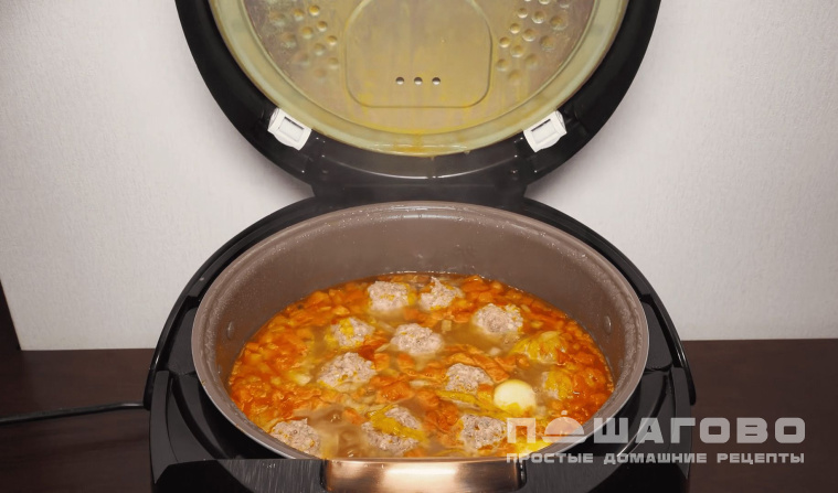 Суп с фрикадельками в мультиварке