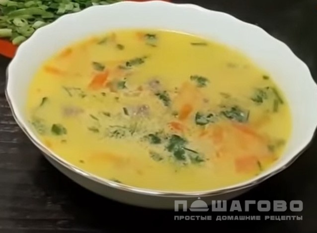 Сырный суп с фрикадельками