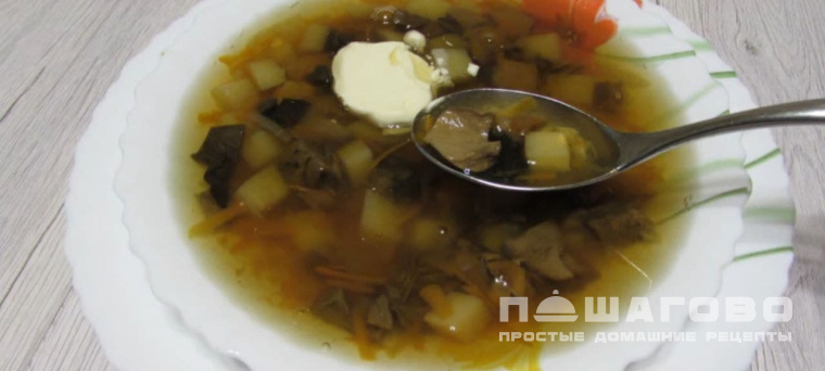 Суп из сушеных грибов с картошкой