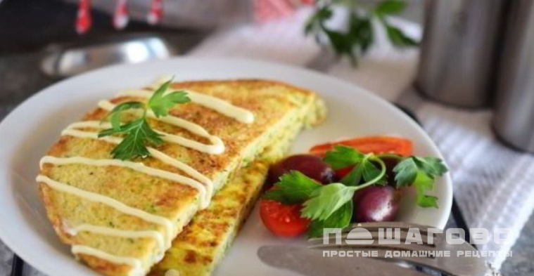 Французский омлет с кабачками