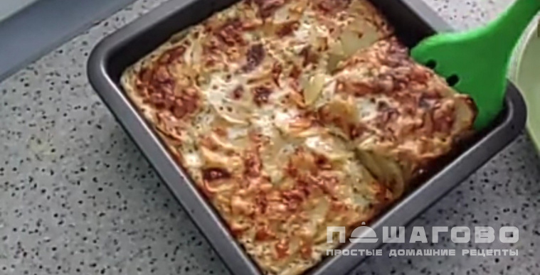 Картофель дофине, запеченный под сыром