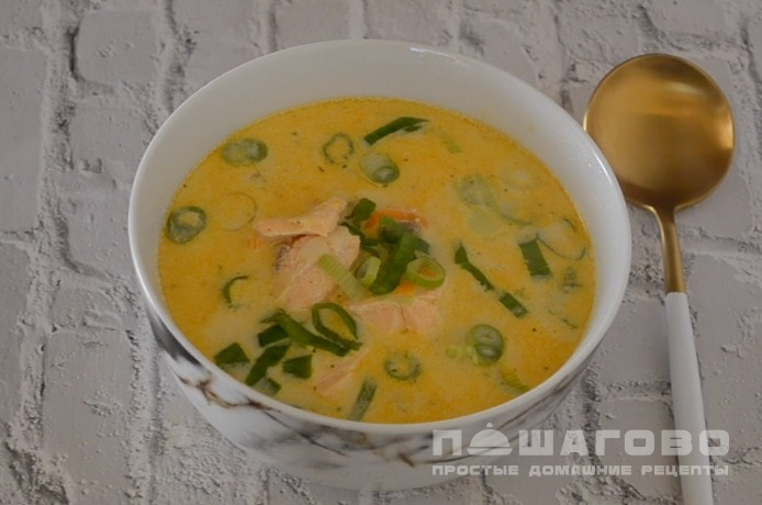 Норвежский сливочный суп с семгой