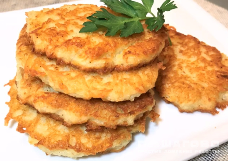 Картофельные драники с молоком