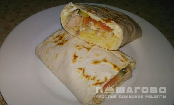 Домашняя шаурма с куриной грудкой