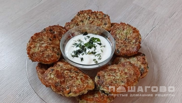 Оладьи из кабачков с зеленью