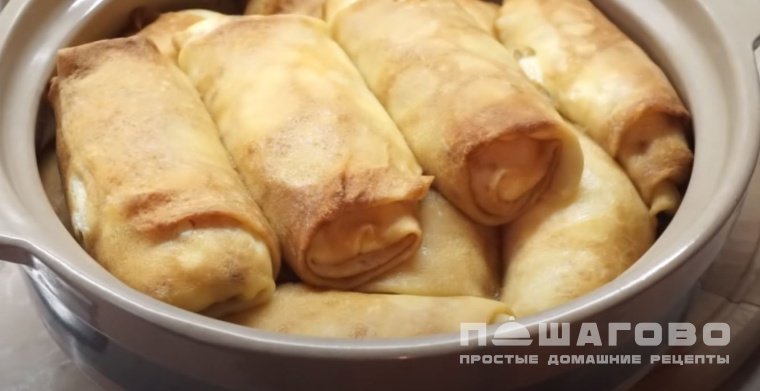 Блинчики с творожной начинкой