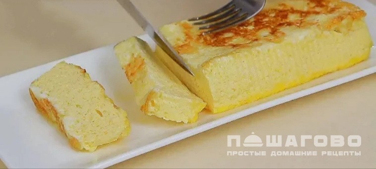 Высокий пышный омлет в духовке