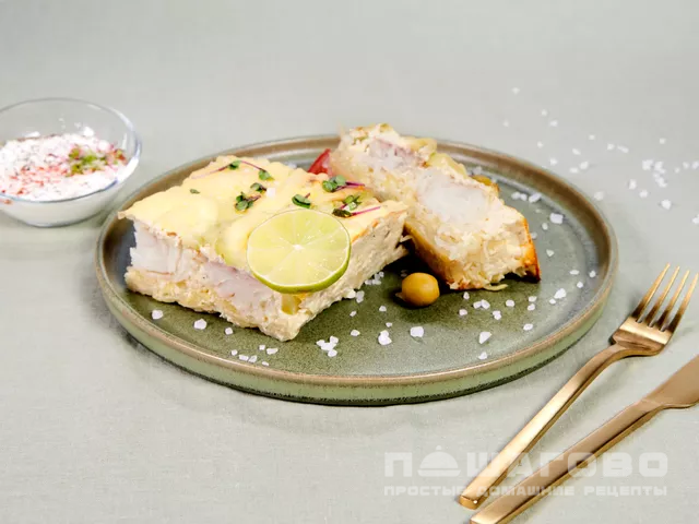 Рыбная запеканка с кабачками
