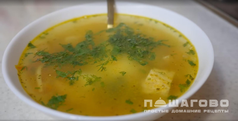 Суп из куриной грудки с вермишелью