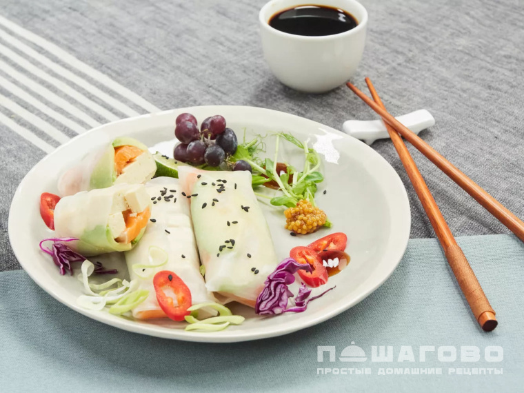 Спринг-роллы с рисовой бумагой
