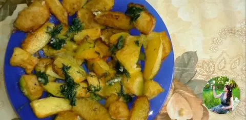 Жареная тыква с чесноком