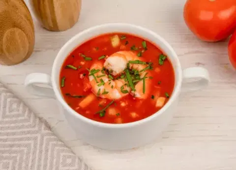 Гаспачо с креветками