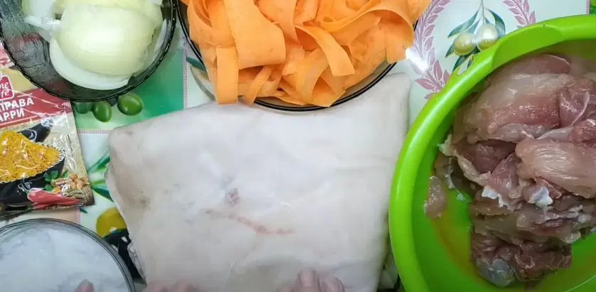 Рулет из свиной шкурки — шаг 1