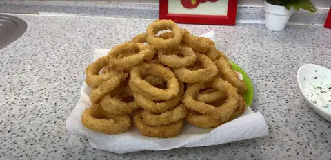 Жареные кольца кальмара