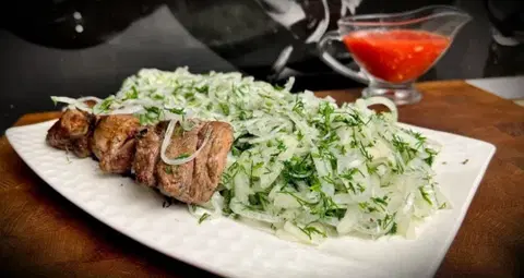 Маринованный лук к шашлыку