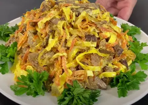 Салат с печенью индейки