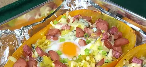 Запеченая тыква-спагетти