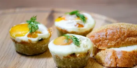 Картофельные корзинки с яйцом (в духовке)