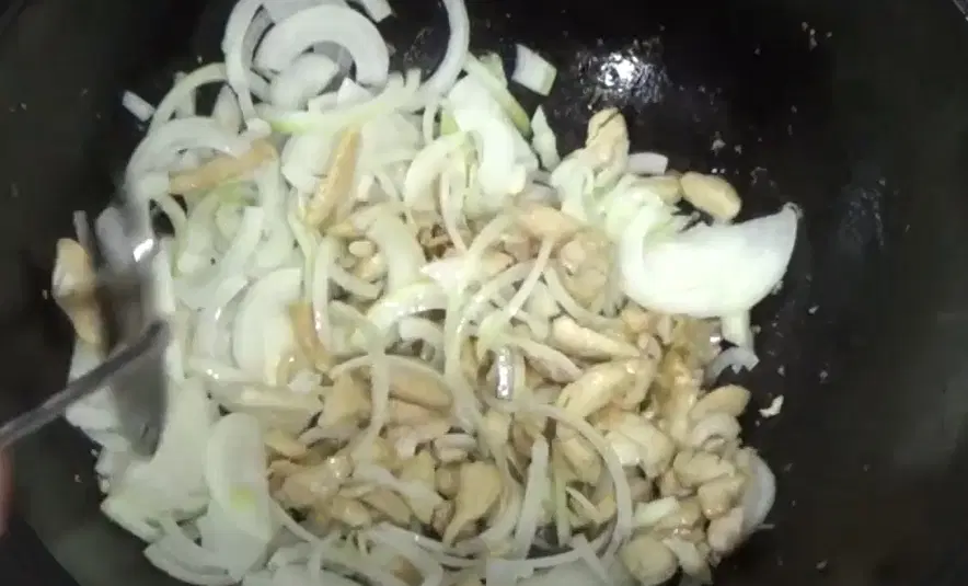 Папоротник с курицей — шаг 5