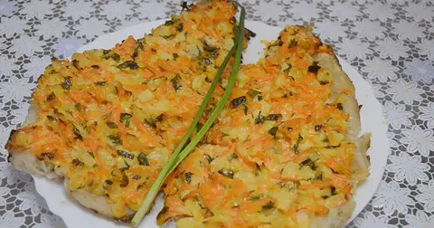 Пангасиус в духовке с овощами