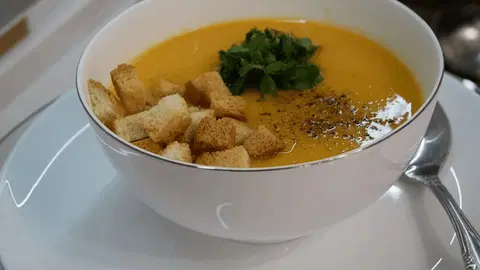 Тыквенный суп пюре с курицей