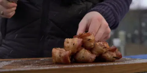 Морской гребешок в беконе