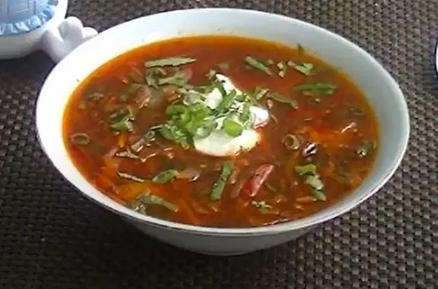 Борщ со свежей белокочанной капустой